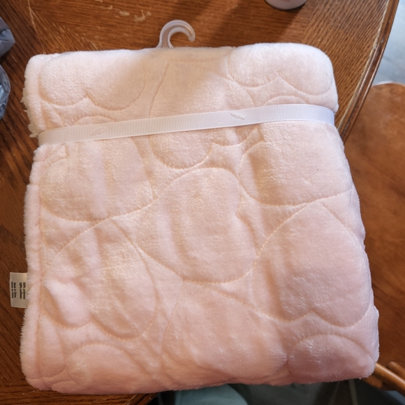 Modern Moments by Gerber NEW Pink & White Plush Sherpa Lined Baby Blanket - Picture 3 of 6
